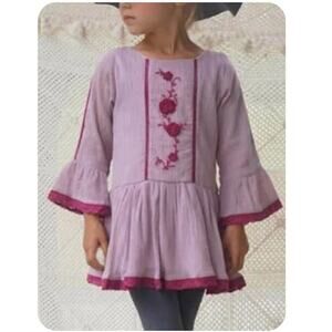 Well Dressed Wolf Plum Marguerite Dress Set Size 6 NWT